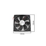 Derwell DC 12V 120mm Kasa Fanı Molex Soketli Sessiz Siyah, Drwl12cm