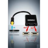 Derwell Dijital Fiberoptik Kablo Ayırıcı Ses Fiber Optik Toslink Kablosu 2 In 1 Out optik Ses Kablosu