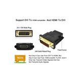 Derwell DVI Erkek To HDMI Dişi Çevirici Full HD 1080p Dönüştürücü 25 Pinli Siyah, TYC00685073080