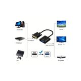 Derwell DVI To VGA Dönüştürücü HD 1080 P DVI Erkek 24+1 Pin VGA Dişi Video Kablosu HDTV PS3 PS4 PC İçin Siyah