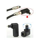Derwell Fiber Optik 90 Derece M/F Dijital Optik Ses Kablosu Adaptörü Erkek Kadın Sağ Açı Toslink Optik Kablo,DrwlAhlasOptik1xx