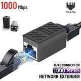 Derwell Gigabit Destekli RJ45 Dişi Dişi CAT5E/CAT6/7 Ethernet Lan Ağı Birleştirici Ara Aparatı Internet Kablosu Uzatıcısı