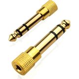Derwell Gold 3.5mm To 6.3mm Çevirici 6.3 mm Erkek 3.5 mm Dişi Adaptör Stereo Kulaklık Mikrofon Amplifiers Guitar Piano Drums Speakers Dönüştürücü