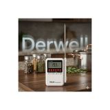 Derwell Hassas Dijital Mutfak Termometresi: Et, Yoğurt ve Sıvı İçin Hızlı Isı Ölçer. Paslanmaz Çelik Problu, LCD Ekranlı Gıda Derecesi. -50°C / +300°C Ölçüm Aralığıyla Profesyonel Mutfak Yardımcısı