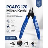 Derwell Hassas Elektronikçi Tipi Mini Yan Keski Pensesi Pcafc 170 Yaylı Mikro Kablo Kesme Makası Bakır Tel Plastik Çapak Temizleme Aleti Maket Bobinaj Devre Kartı Montaj Tamirat El Aleti Kırpma Makasları - Mavi
