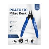 Derwell Hassas Elektronikçi Tipi Mini Yan Keski Pensesi PCAFC 170 Yaylı Mikro Kablo Kesme Makası Bakır Tel Plastik Çapak Temizleme Aleti Maket Bobinaj Devre Kartı Montaj Tamirat El Aleti Kırpma Makasları