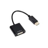 Derwell HD 1080P Ekran Portu DP DVI Adaptör DisplayPort To DVI Kablo Adaptörü Dönüştürücü Çevirici Kablo SİYAH