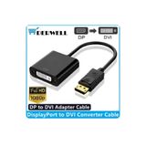 Derwell Hd 1080P Ekran Portu Dp Dvı Adaptör Displayport To Dvı Kablo Adaptörü Dönüştürücü Çevirici Kablo