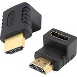 Derwell HDMI Açılı Fiş 90 Derece HDMI 2.1 Kablo Açılı Erkek - Dişi HDMI Açı Adaptörü Altın Kaplama 2k @ 60Hz, 4K @60Hz 120Hz Hdr Earc Hdtv Için Dolby Switch Laptop Ps4 Xbox Aparat