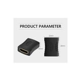 Derwell HDMI Extender Kadın Dönüştürücü Uzatma Ses Adaptörü İçin Monitör Ekran Dizüstü Hdmi Ara Birleştirici Siyah