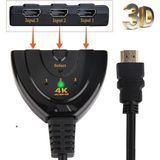 Derwell HDMI Switch 4K/1080P/3D Için Xbox/ps3/ps4/apple Tv/roku/fire Tv/blu-Ray Dvd-Player - HDMI Dağıtıcı 1 Giriş 3 Çıkış