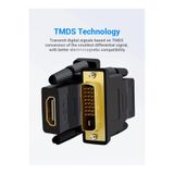 Derwell Hdmi To Dvı Çevirici Adaptörü Çift Yönlü DVI - D 24+1 Erkek HDMI Dişi Kablo Konnektör Dönüştürücü Siyah, Drwl241ahlas1