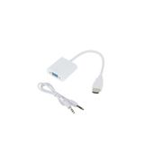 Derwell HDMI To VGA Ses Destekli Monitör Dönüştürücü Kablo Çevirici Adaptör, DRHDMISESLİ