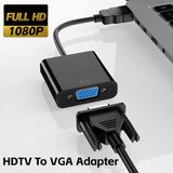 Derwell HDMI To VGA Sesli Kablo Dönüştürücü Full Hd 1080P HDMI Erkek VGA Dişi Adaptör Dizüstü Pc Hdtv Projektör Tablet Için Monitör Dönüştürücü Cabble
