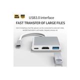 Derwell HDMI Uyumlu 3 in 1 Kablo Dönüştürücü Samsung Huawei iPad Mac USB 3.1 Tip C HDMI Uyumlu 4K Adaptör