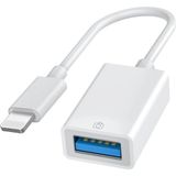 Derwell Iphone Ipad Uyumlu Lightning To USB 3.0 (Yüksek Hızlı) Veri Aktarımı Otg Çevirici Dönüştürücü Kablo Beyaz
