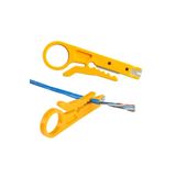 Derwell Kablo Sıyırma Tel Kesici Sıkma Aracı UTP/STP Bıçak Crimper Pense Mini Taşınabilir Sarı Renk DrwlKablsyc1x