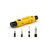 Derwell Koaksiyel Kablo Soyucu Rg-59 Rg-6 Rg-6q Rg-7 Rg-11 Için Çift Uçlu Koaks Kablo Sıyırma Tel Kesici