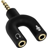 Derwell Kulaklık - Mikrofon Ayırıcı Aparat 3.5mm Headphone Mic Audio 1 Erkek Audio Jack Headphones With Mic, 3.5 mm 2 Female 1 Male Jack Splitter