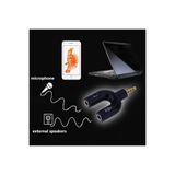 Derwell Kulaklık Mikrofon Ayırıcı Splinter 3,5 Mm Stereo 2 Girişli Kulaklığıınızı Tek Girişe Çevirir DRWLAYRICI1