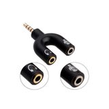 Derwell Kulaklık Mikrofon Birleştirici Adaptör 3.5Mm Kablo Çevirici Ayırıcı Aparat Çift Çıkışlı Ayırıcı