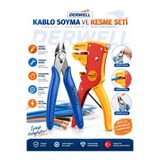 Derwell Metal Yan Kesici - 0.2-6mm Kablo Soyucu Elektrik Teli Kesici Kablo Sıyırıcı Crimper Dip Kesim Keski