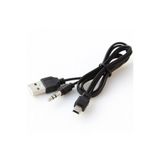 Derwell Mini USB Şarj ve 3.5mm Aux Ses Birleştirici Kablo Mp3 Mp4 Radyo Hoparlör Usb To 5 Pin Mini Usb