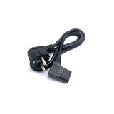 Derwell Power Kablo L Tipi C13 Power Kablo 3x0.75 90 Derece Kasa Ekran Monitör Güç Elektrik Kablosu 1.8 mt Siyah