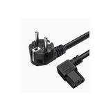 Derwell Power Kablo L Tipi C13 Power Kablo 3X0.75 90 Derece Kasa Ekran Monitör Güç Elektrik Kablosu 1.8 Mt