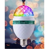 Derwell Renkli Led Döner Başlıklı Disko Topu Ampul Gece Lambası 3 Watt E27 Duylu Renkli Disco Ampul