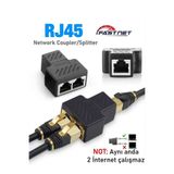Derwell Rj45 Dişi Splitter Rj45 İnternet Çoklayıcı Dağıtıcı 2’Li Splitter Gigabit 1 Giriş 2 Çıkış Aparat
