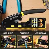 Derwell RJ45 Sıkma Aleti Cat7 Cat6 8P8C Modüler Konnektör Ethernet Hepsi Bir Arada Tel Aracı Için Crimper Kesici Konnektörler Geçiş