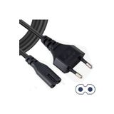 Derwell Teyp Elektrik Fişi 1,5 Metre Işıldak Traş Makinesi Şarj Kablosu Power Güç Kablosu Siyah DERWEL01