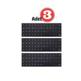 Derwell Türkçe Q Klavye Etiketi Laptop Pc Sticker 3 Adet, Tek Beden, DrwlQ3Adt, Siyah, Erkek