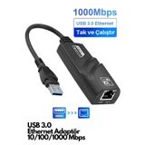 Derwell UltraSpeed 1000 Mbps USB 3.0 Gigabit Ethernet Adaptörü - Kesintisiz Oyun ve Yayın İçin USB 3.0 Gigabit Ethernet Kartı