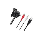 Derwell Usb 2Rca 3.5mm Aux Araç İçi Kontrol Paneli Uzatma Ek Kablosu Panel Tipi Montajlanabilir 1 Metre Siyah