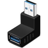 Derwell USB 3.0 Aşağı Açılı Konnektör Erkek Dişi 90 Derece Uzatma Adaptörü Down Yüksek Hızlı USB Yeni 3.0 Sürümü
