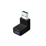 Derwell Usb 3.0 Aşağı Açılı Konnektör Erkek Dişi 90 Derece Uzatma Adaptörü Yüksek Hızlı Usb Yeni 3.0 Sürümü