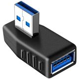Derwell USB 3.0 Sola Açılı Konnektör Erkek Dişi 90 Derece Uzatma Adaptörü Left Yüksek Hızlı USB Yeni 3.0 Sürümü