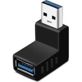 Derwell USB 3.0 Yukarı Açılı Konnektör Erkek Dişi 90 Derece Uzatma Adaptörü Up Yüksek Hızlı USB Yeni 3.0 Sürümü