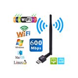 Derwell Usb Kablosuz Wireless 600 Mbps Wifi Çekim Yükseltici Adaptör Pc Ağ Lan Kartı Antenli Güçlendirici