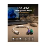 Derwell USB To Ps2 Dönüştürücü Çevirici Kablo Adaptör Masaüstü Laptop Pc Uyumlu Tak Çalıştır Çiftli Eski Klavye Fare Fareleri Yeni Nesil Bilgisayara Bağlama Aparatı Konnektör Mor Yeşil Port Bağlantısı Hub
