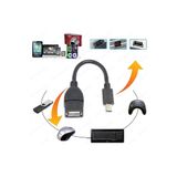 Derwell V3 Kablo 5 Pin Mini USB Erkek USB Dişi OTG Dönüştürücü Siyah, DRWL5PİNOTGG