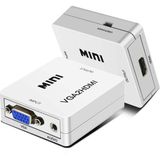 Derwell VGA To HDMI 1080 P VGA HDMI Uyumlu Dönüştürücü Adaptör Kutusu Ses Çıkışı ile Pc Dizüstü Bilgisayar Için VGA HDMI Adaptörü Hdtv Projektöre