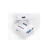 Derwell VGA to Hdmi Mini HD 1080P 3.5mm Audio VGA to HDMI HD HDTV Video Converter Box Adapter
