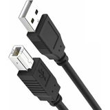 Derwell Yazıcı Kablosu Printer USB Bağlantı Bağlama Kablo Network Lazer Hp Canon Brother Fişi 1.5 Metre
