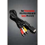 Derwell Yeni 2023 Av Ses Video Tv Adaptörü Kablosu X-Box Ps2/3 Av Lcd Tv 3Rca Scart Lale Bağlantı Kablosu