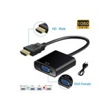 Derwell Yeni 2023 Hdmı To Vga Kablosu Dönüştürme Adaptörü Hd 1080P Xbox Ps4 Pc Dizüstü Tv Dönüştürücü Kablo