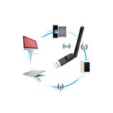 Derwell Yeni 2023 Pc ve Uydu Alıcıları 150 Mbps 7601 Chipsetli USB Wifi Anten Wireless Adaptör 5dbi