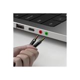 Derwell Yeni 2025 Kulaklık Mikrofon Ayırıcı Aparat 3.5mm Headphone Mic Audio 2 Erkek 3.5 1 Dişi 3.5m SİYAH